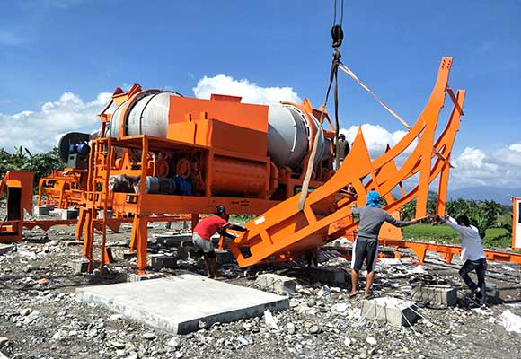 mini double drum hot mixing plant for sale