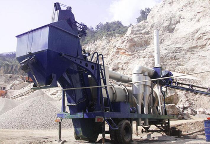 asphalt mixing plant with high mobility