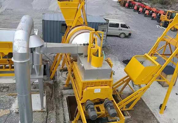 small portable hot mix asphalt plant installation in Africa
